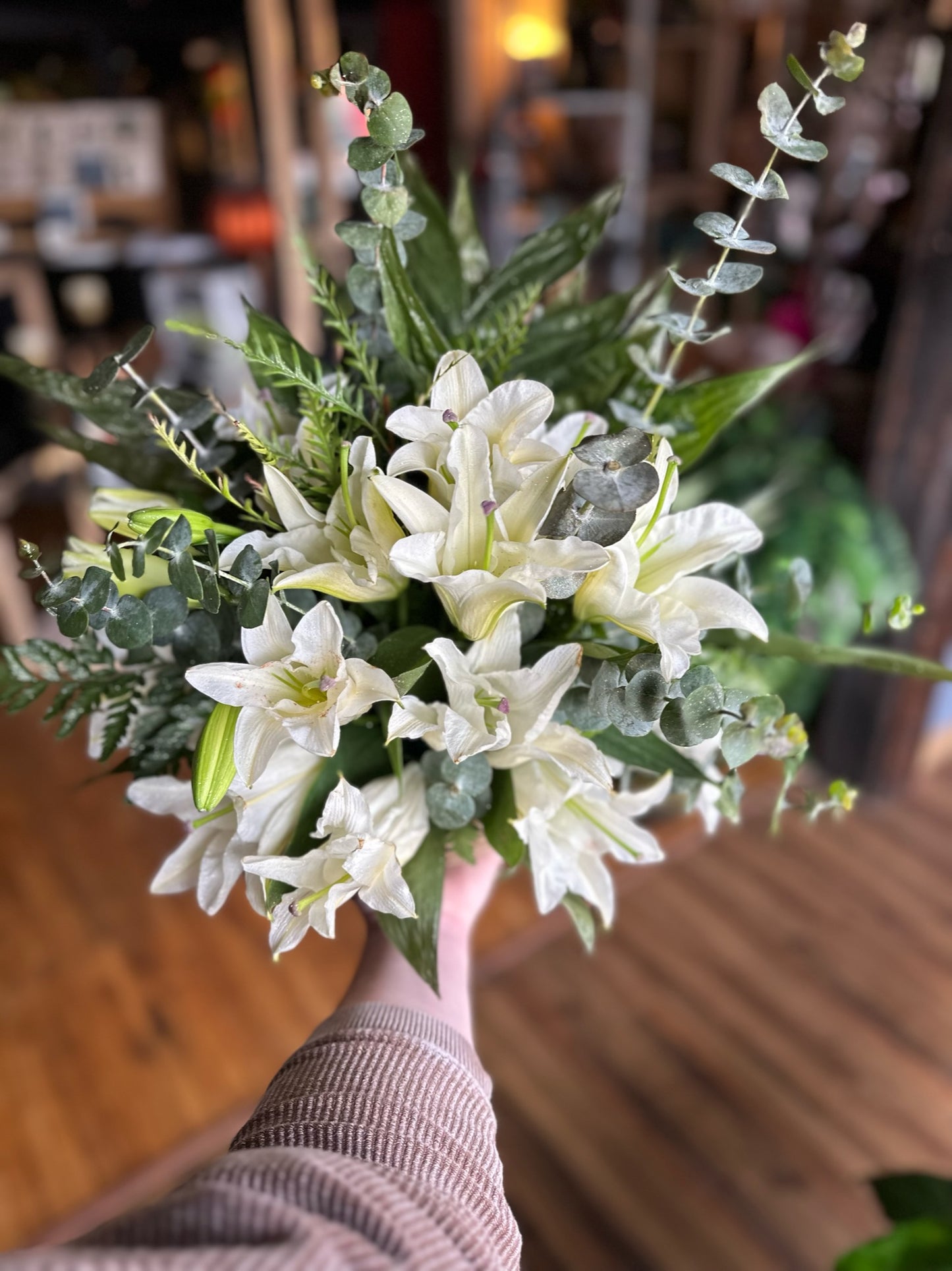 White Lily arrangement