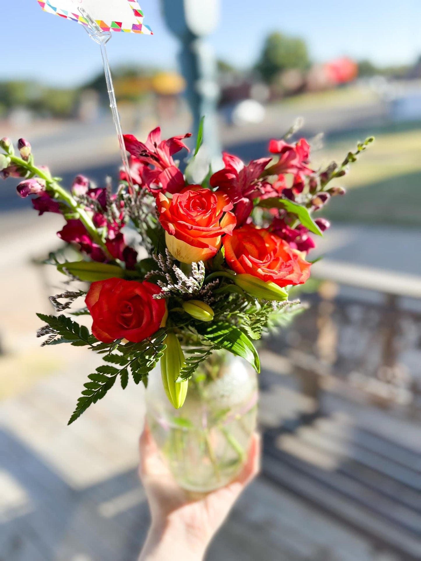 Purple + Orange Arrangement